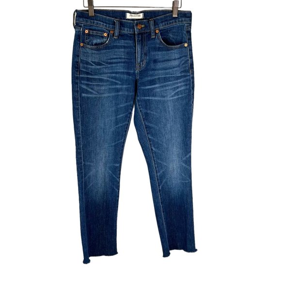 Madewell Denim - Madewell Slim Boyfriend Dark Wash Mid Rise Ankle Jeans 25